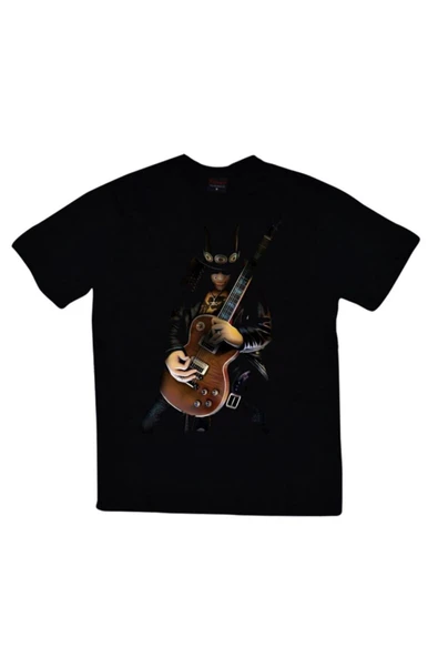 fame-stoned  Guns N Roses Baskılı Unisex %100 Pamuk Siyah T-shirt ürün görseli 1