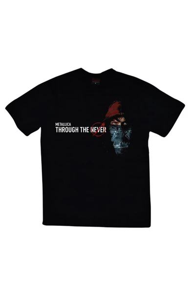 fame-stoned  Metallica Baskılı Unisex %100 Pamuk Siyah T-shirt ürün görseli 1