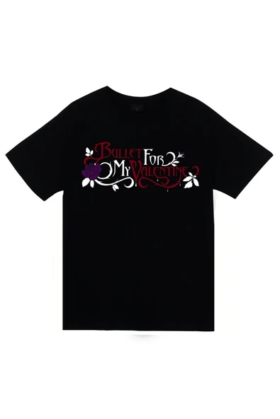 fame-stoned  Bullet For My Valentine Baskılı Unisex %100 Pamuk Sarı T-shirt ürün görseli 1