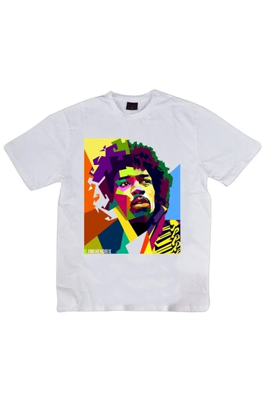 fame-stoned  Jimi Hendrix Baskılı T-shirt ürün görseli 1