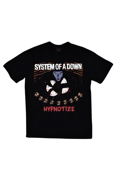 fame-stoned System Of A Down Unisex Baskılı Siyah %100 Pamuk T-shirt ürün görseli 1