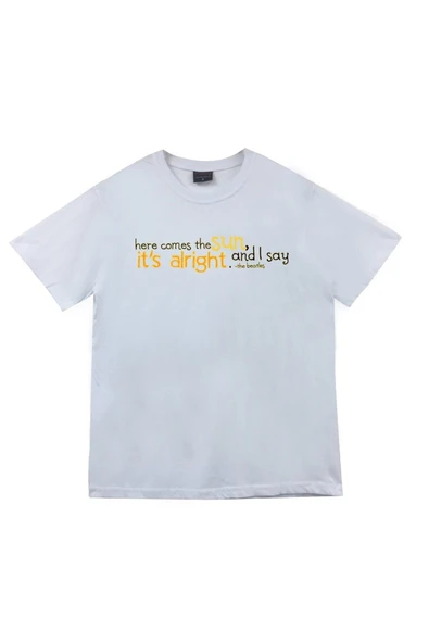 fame-stoned The Beatles Baskılı Unisex %100 Pamuk Beyaz T-shirt ürün görseli 1