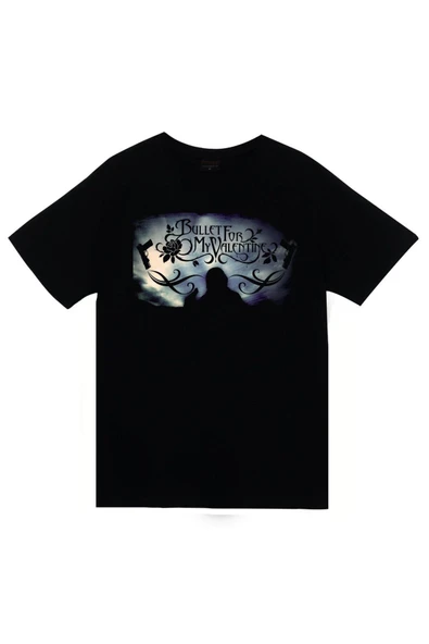 fame-stoned Bullet For My Valentine Baskılı Unisex %100 Pamuk Siyah T-shirt ürün görseli 1