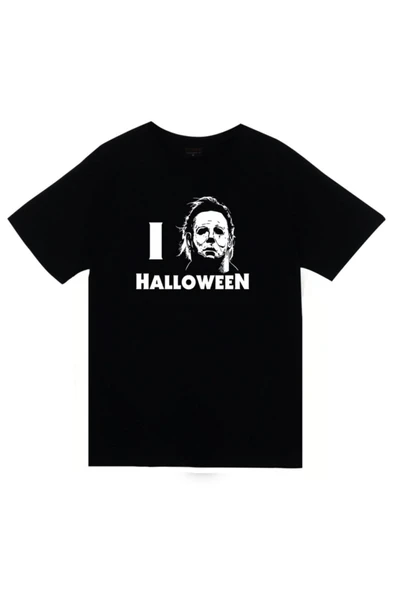 fame-stoned Halloween Baskılı Unisex %100 Pamuk Siyah T-shirt ürün görseli 1