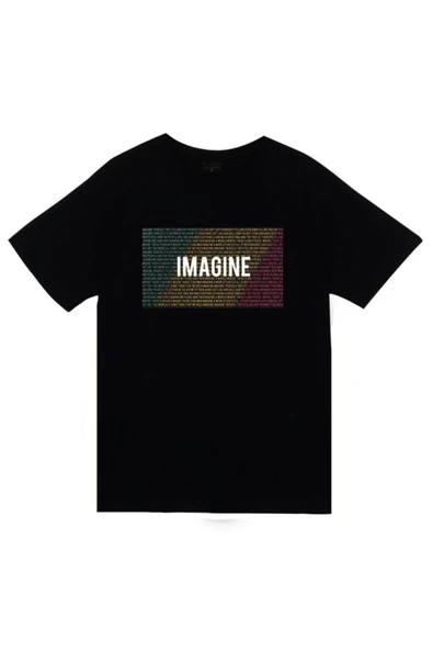 fame-stoned The Beatles Baskılı Unisex %100 Pamuk Siyah T-shirt ürün görseli 1