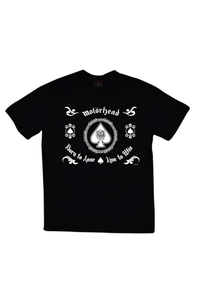 fame-stoned  Motörhead Baskılı Unisex %100 Pamuk Siyah T-shirt ürün görseli 1