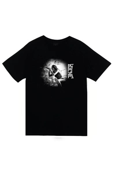 fame-stoned Jinjer Baskılı Unisex %100 Pamuk Siyah T-shirt ürün görseli 1