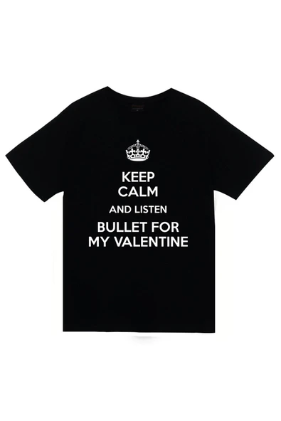 fame-stoned Bullet For My Valentine Baskılı Unisex %100 Pamuk Siyah T-shirt ürün görseli 1