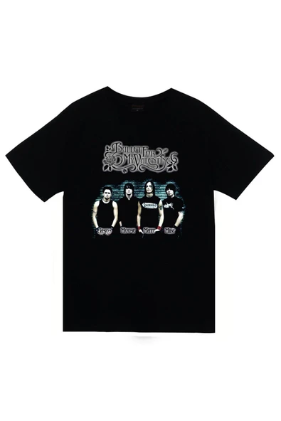 fame-stoned Bullet For My Valentine Baskılı Unisex %100 Pamuk Siyah T-shirt ürün görseli 1
