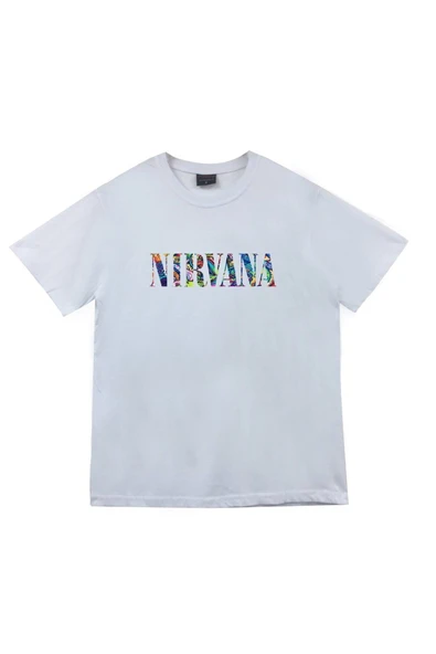 fame-stoned  Nirvana Baskılı Unisex %100 Pamuk T-shirt ürün görseli 1