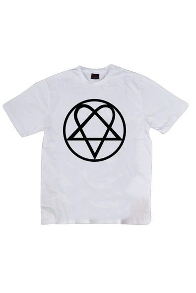 fame-stoned  Him Baskılı Unisex %100 Pamuk Beyaz T-shirt ürün görseli 1