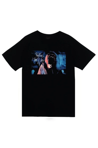 fame-stoned Pink Floyd Baskılı Unisex %100 Pamuk Siyah T-shirt ürün görseli 1