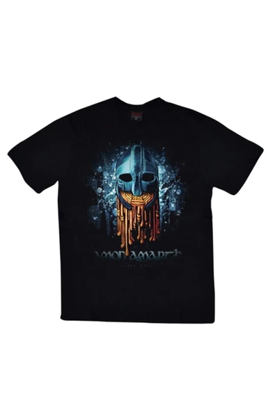fame-stoned  Amon Amarth Baskılı Unisex %100 Pamuk Siyah T-shirt ürün görseli 1
