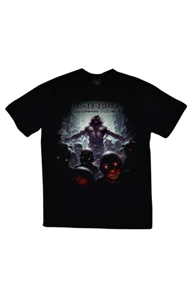 fame-stoned  Disturbed Baskılı T-shirt ürün görseli 1