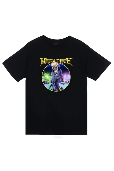 fame-stoned Megadeth Baskılı Unisex %100 Pamuk T-shirt ürün görseli 1