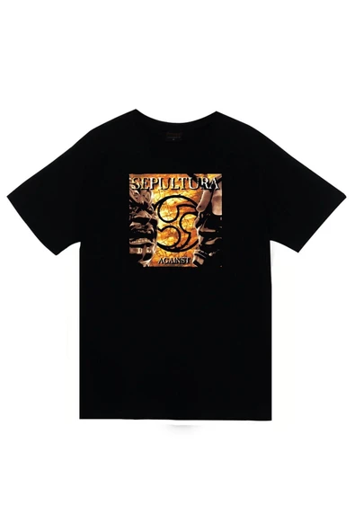 fame-stoned Sepultura Baskılı Unisex %100 Pamuk Siyah T-shirt ürün görseli 1