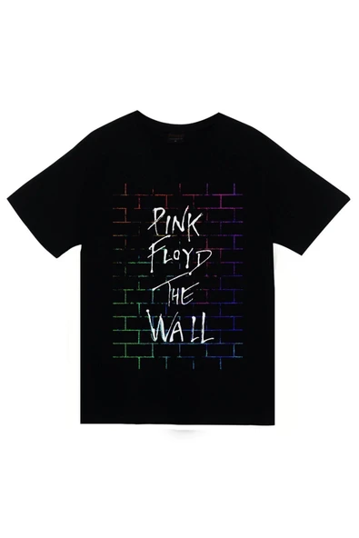 fame-stoned Pink Floyd Baskılı Unisex %100 Pamuk Siyah T-shirt ürün görseli 1