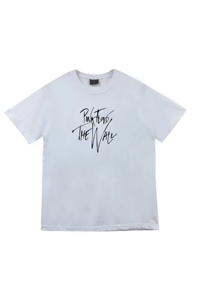 fame-stoned Pink Floyd Baskılı Unisex %100 Pamuk Beyaz T-shirt ürün görseli 1