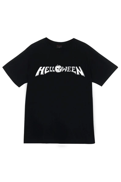 fame-stoned  Helloween Baskılı Unisex %100 Pamuk Siyah T-shirt ürün görseli 1