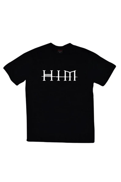 fame-stoned  Him Baskılı Unisex %100 Pamuk Beyaz T-shirt ürün görseli 1