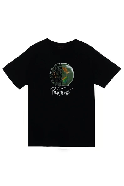 fame-stoned  Pink Floyd Baskılı Unisex %100 Pamuk Siyah T-shirt ürün görseli 1