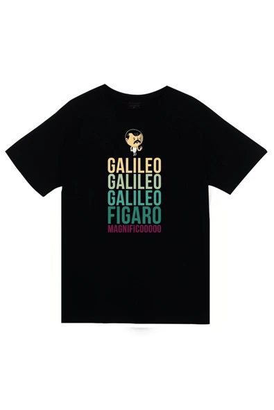 fame-stoned Queen Baskılı Unisex %100 Pamuk Siyah T-shirt ürün görseli 1
