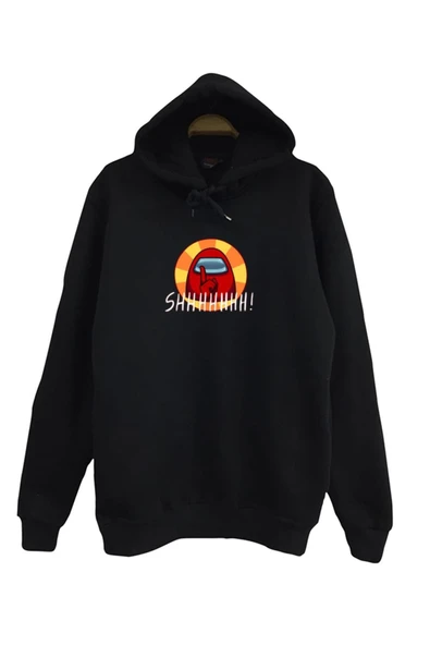fame-stoned Among Us Oyun Baskılı Kapüşonlu Sweatshirt ürün görseli 1