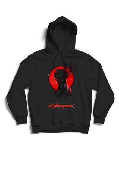 fame-stoned Cyberpunk 2077 Baskılı Kapüşonlu Sweatshirt ürün görseli 1