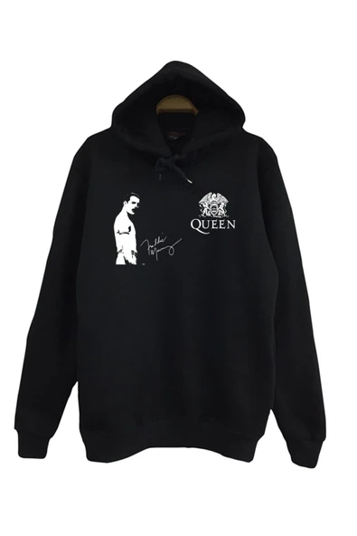 fame-stoned Erkek Çocuk Siyah Queen Baskılı Sweatshirt ürün görseli 1