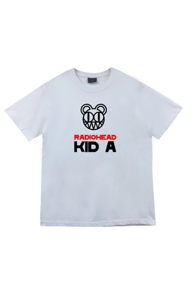 fame-stoned  Radiohead Baskılı Unisex %100 Pamuk Beyaz T-shirt ürün görseli 1