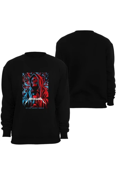 fame-stoned Metallica Baskılı Unisex Bisiklet Yaka Sweatshirt ürün görseli 1