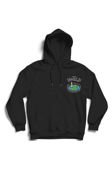 fame-stoned Gasping World - Nefessiz Dünya Özel Tasarım Kapşonlu Unisex Sweatshirt ürün görseli 1