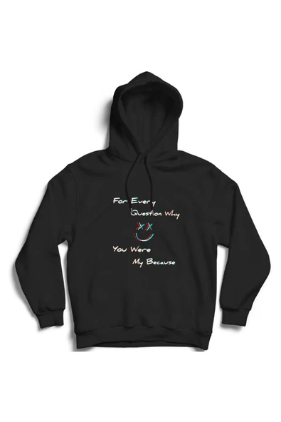 fame-stoned Unisex Siyah Baskılı Kapüşonlu Sweatshirt ürün görseli 1