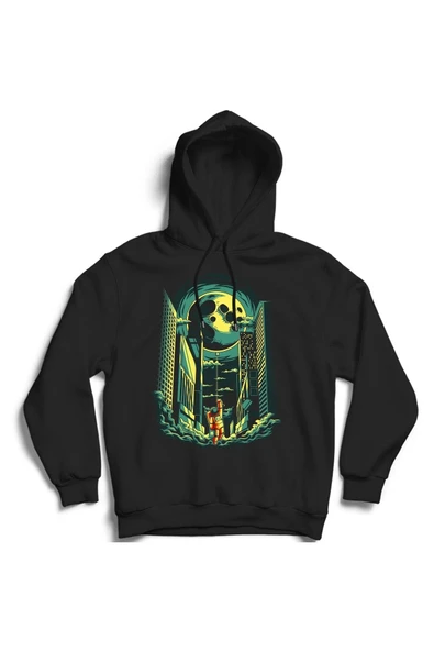 fame-stoned Mars Ve Astronot Baskılı Özel Tasarım Unısex Kapşonlu Sweatshirt ürün görseli 1