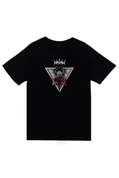 fame-stoned Watain Baskılı Unisex %100 Pamuk Siyah T-shirt ürün görseli 1