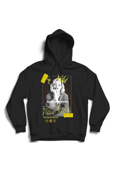 fame-stoned Marilyn Monroe Baskılı Kapşonlu Sweatshirt ( Fame Stoned Gang Collection New Season Hoodie ) ürün görseli 1