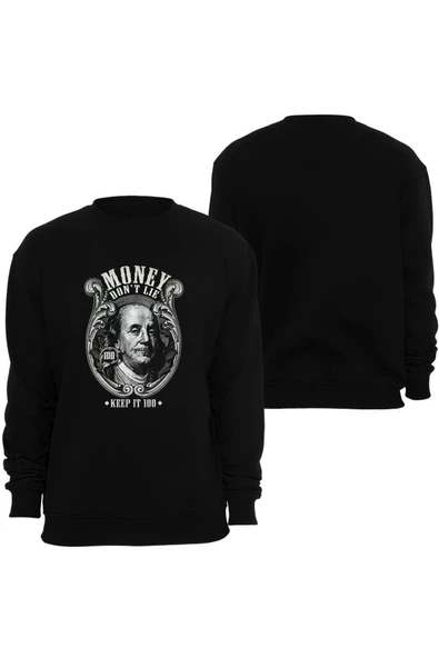 fame-stoned Gangsta Baskılı Unisex Bisiklet Yaka Sweatshirt ürün görseli 1