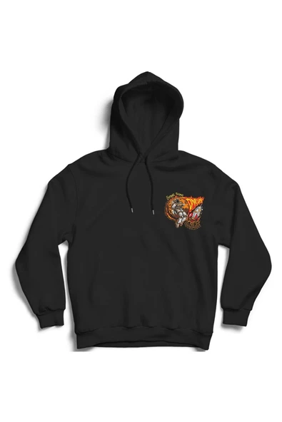 fame-stoned Mars Ve Astronot Baskılı Özel Tasarım Unısex Kapşonlu Sweatshirt ürün görseli 1