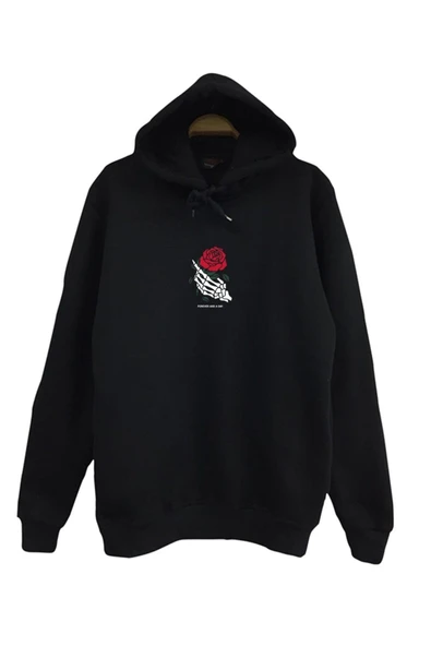fame-stoned Çocuk Siyah Kurukafa Skull Baskılı  Sweatshirt ürün görseli 1