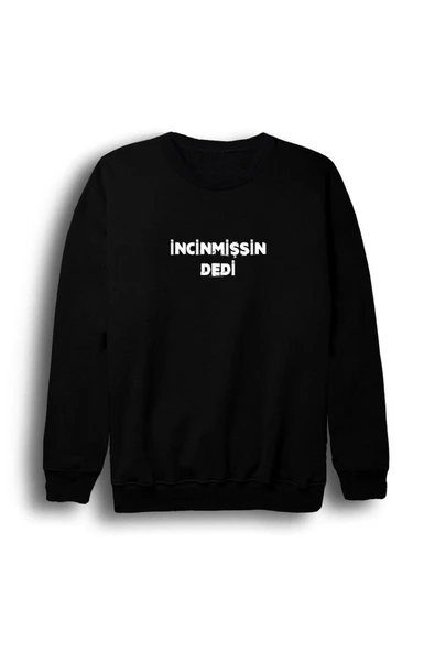fame-stoned Unisex Siyah Baskılı Bisiklet Yaka Sweatshirt ürün görseli 1