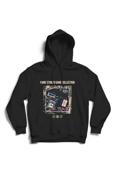 fame-stoned Gangsta Baskılı Kapşonlu Sweatshirt ( Fame Stoned Gang Collection New Season Hoodie ) ürün görseli 1