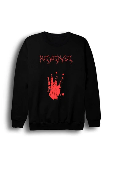 fame-stoned Revenge Baskılı Bisiklet Yaka Sweatshirt ürün görseli 1