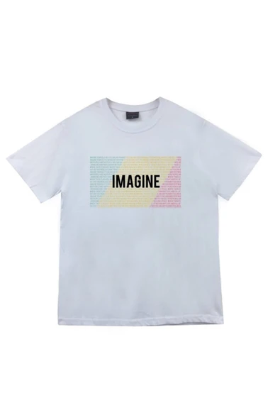 fame-stoned  The Beatles Baskılı Unisex %100 Pamuk Beyaz T-shirt ürün görseli 1