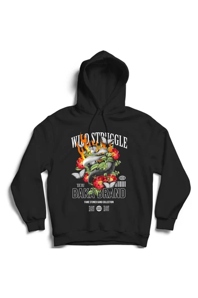 fame-stoned Yılan Baskılı Kapşonlu Sweatshirt ( Fame Stoned Gang Collection New Season Hoodie ) ürün görseli 1