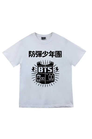 fame-stoned K-pop Müzik Grubu Baskılı Unisex %100 Pamuk Beyaz T-shirt ürün görseli 1