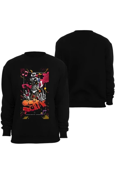 fame-stoned Fame Stoned Özel Tasarım Baskılı Unisex Bisiklet Yaka Sweatshirt ürün görseli 1