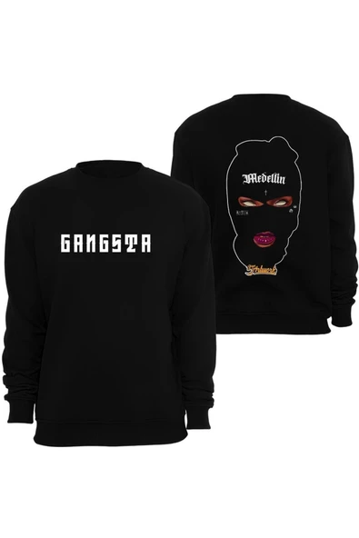 fame-stoned Gangsta Baskılı Unisex Bisiklet Yaka Sweatshirt ürün görseli 1