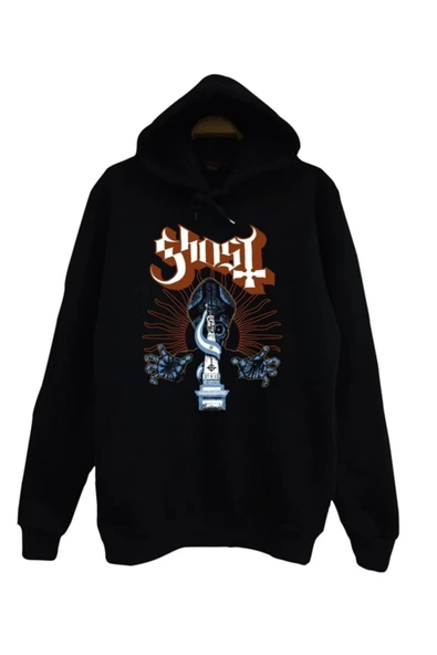 fame-stoned Çocuk Siyah Ghost Baskılı Sweatshirt ürün görseli 1