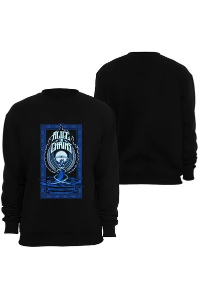 fame-stoned Alice In Chains Baskılı Unisex Bisiklet Yaka Sweatshirt ürün görseli 1