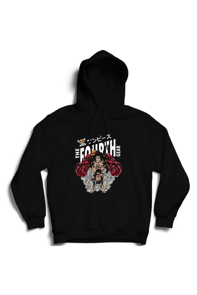 fame-stoned One Piece Anime Baskılı Kapşonlu Sweatshirt ürün görseli 1